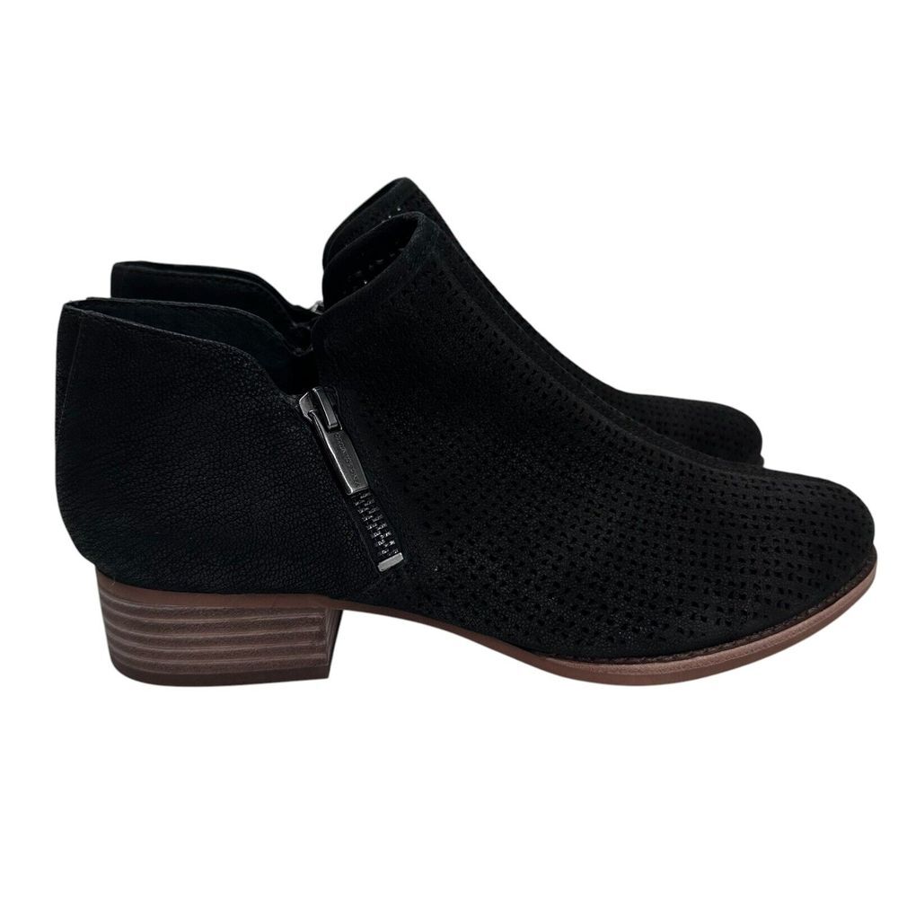 Vince Camuto Canilla Suede Booties in Black Women‎ Size 7 M Leather
